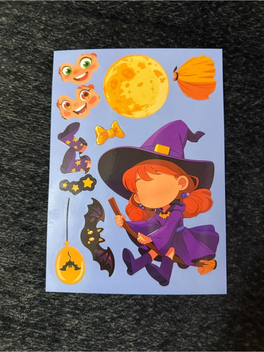 Make Your Own Halloween Face with Stickers